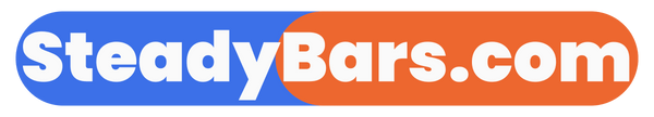SteadyBars.com logo with blue and orange background