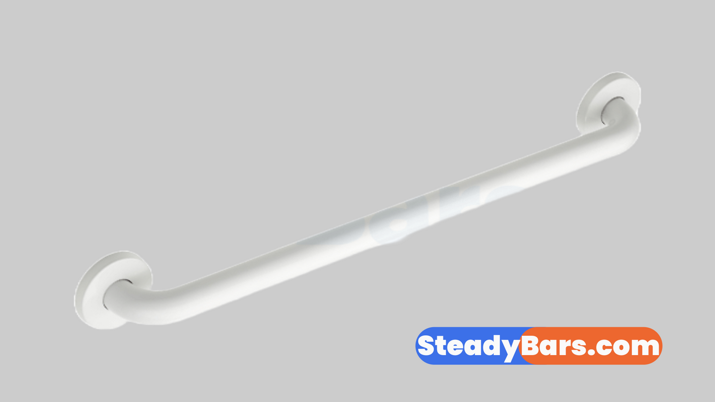 White grab bar on a gray background with 'SteadyBars.com' branding.