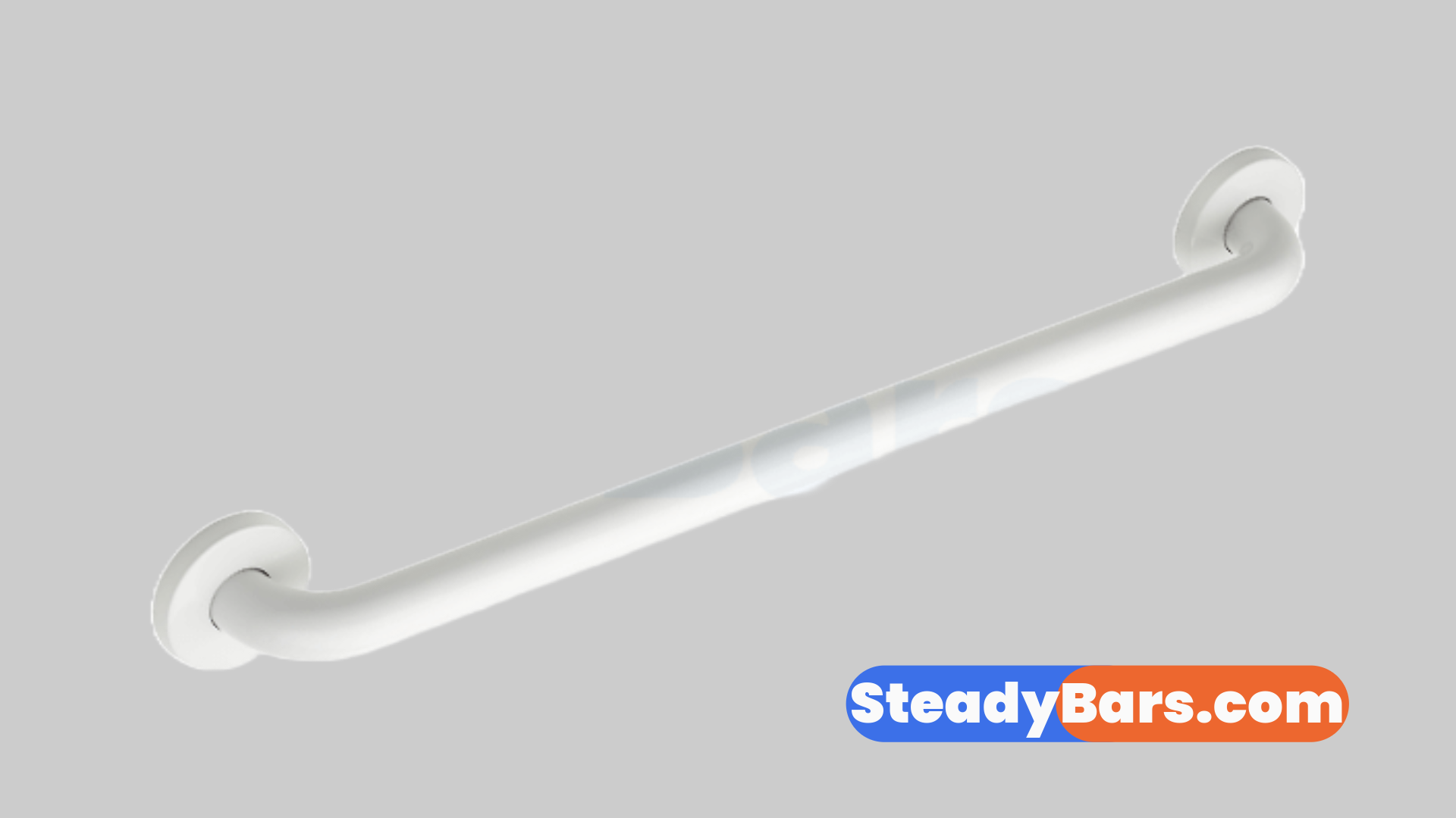 White grab bar on a gray background with 'SteadyBars.com' branding.